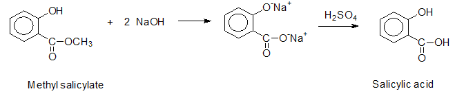 Phản ứng hóa học giữa c7h6o3 và NaOH